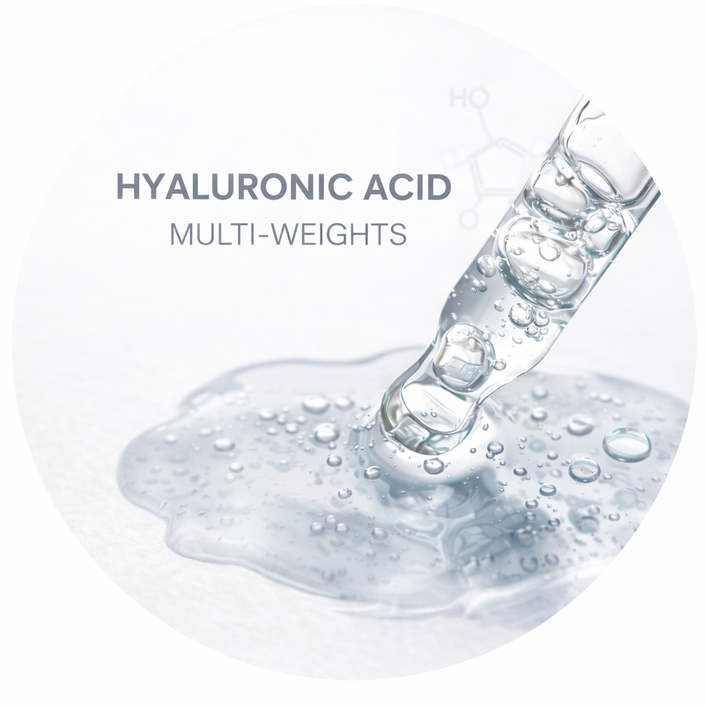 Acide hyaluronique multi-poids